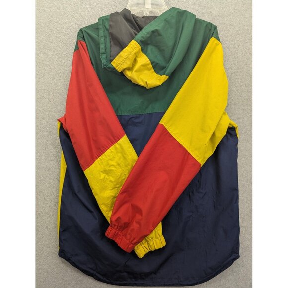 Encrypted Supply Jacket Mens Large Colorblock NON-STOP Hooded Windbreaker - Picture 7 of 10